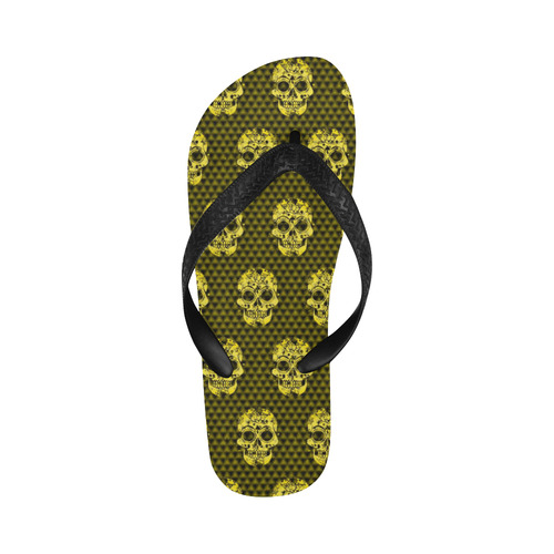 Skull pattern 517 C by JamColors Flip Flops for Men/Women (Model 040)