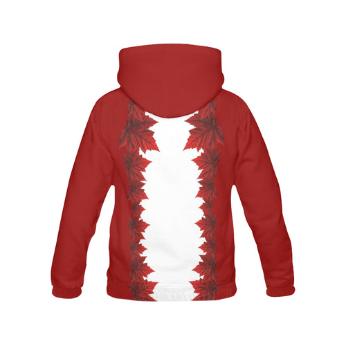 Canada Maple Leaf Hoodies Canada Shirts All Over Print Hoodie for Women (USA Size) (Model H13)