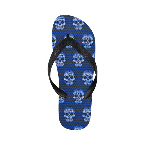 Skull pattern 517 E by JamColors Flip Flops for Men/Women (Model 040)