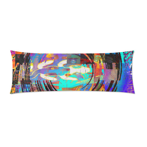 Abstract Art The Way Of Lizard multicolored Custom Zippered Pillow Case 21"x60"(Two Sides)