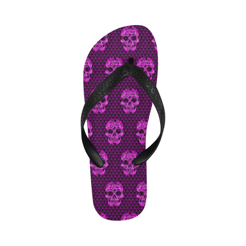 Skull pattern 517 B by JamColors Flip Flops for Men/Women (Model 040)