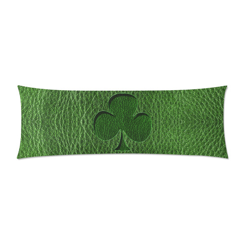 Leather-Look Irish Clover Custom Zippered Pillow Case 21"x60"(Two Sides)