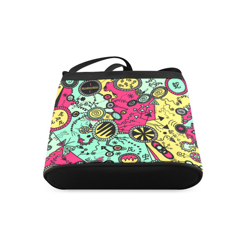 Comic Doodle Illustration in Colour Crossbody Bags (Model 1613)