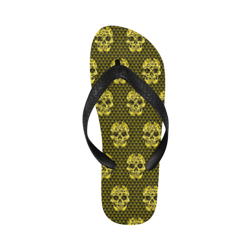 Skull pattern 517 C by JamColors Flip Flops for Men/Women (Model 040)