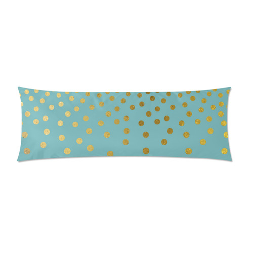 Gold Elegance Polka Dots Shower Custom Zippered Pillow Case 21"x60"(Two Sides)