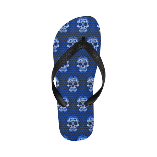 Skull pattern 517 E by JamColors Flip Flops for Men/Women (Model 040)