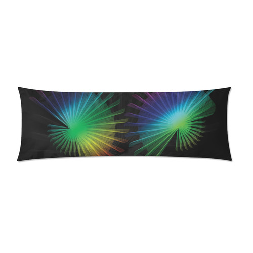 Rainbow Fan Custom Zippered Pillow Case 21"x60"(Two Sides)