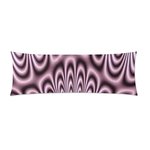 Soft Lilac Fractal Custom Zippered Pillow Case 21"x60"(Two Sides)