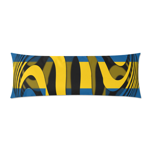 The Flag of Sweden Custom Zippered Pillow Case 21"x60"(Two Sides)