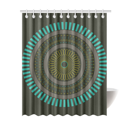 circle zen mandalas Shower Curtain 69"x84"