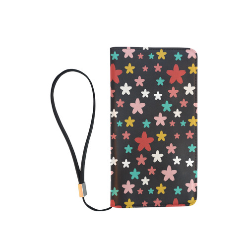 Symmetric Star Flowers Men's Clutch Purse （Model 1638）