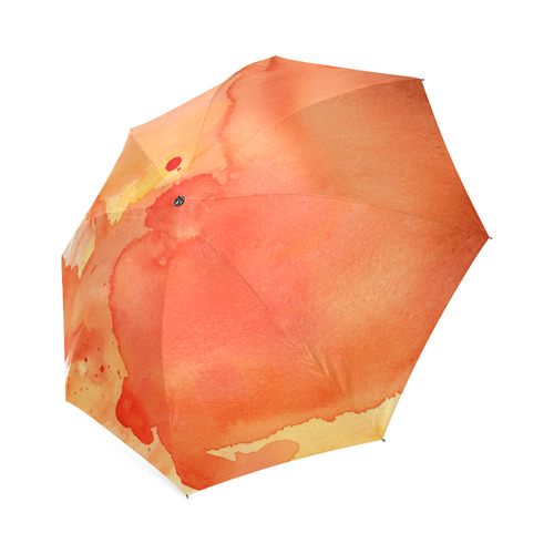 orange yellow watercolor Foldable Umbrella (Model U01)