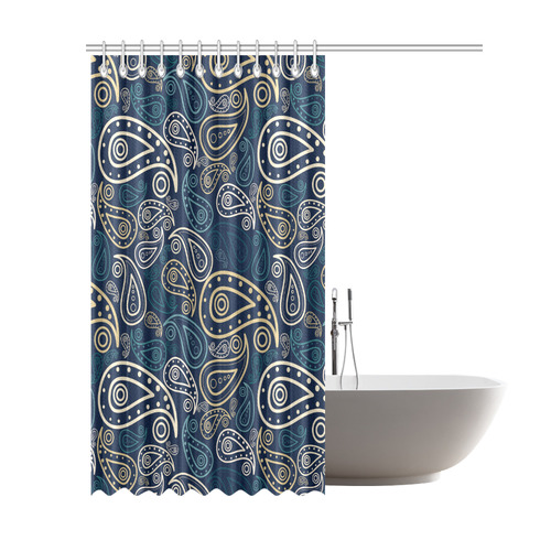 paisley illustration Shower Curtain 69"x84"