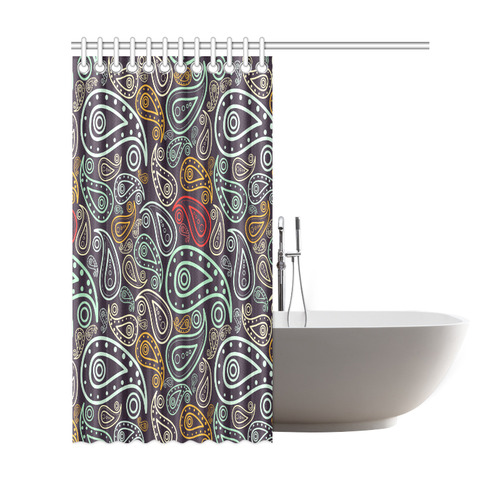 colorful paisley Shower Curtain 69"x72"