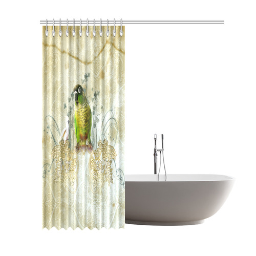 Sweet parrot with floral elements Shower Curtain 69"x84"