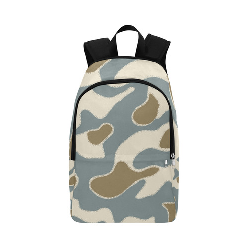 white  brown blue Camouflage Fabric Backpack for Adult (Model 1659)