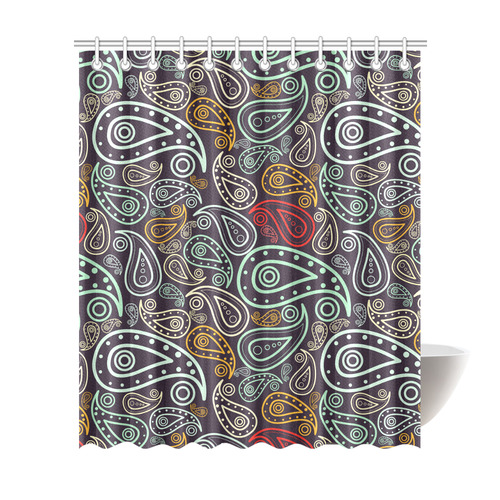 colorful paisley Shower Curtain 72"x84"