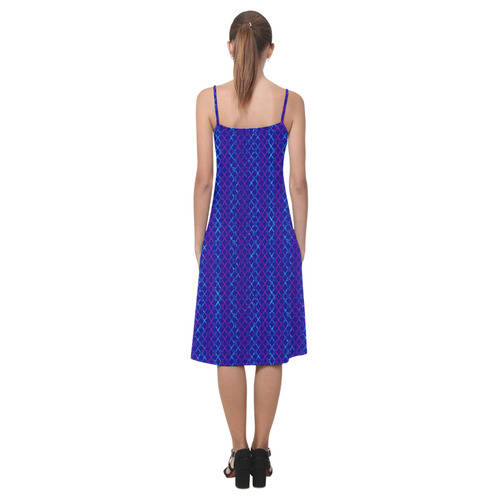 Scissor Stripes - Blue and Purple Alcestis Slip Dress (Model D05)