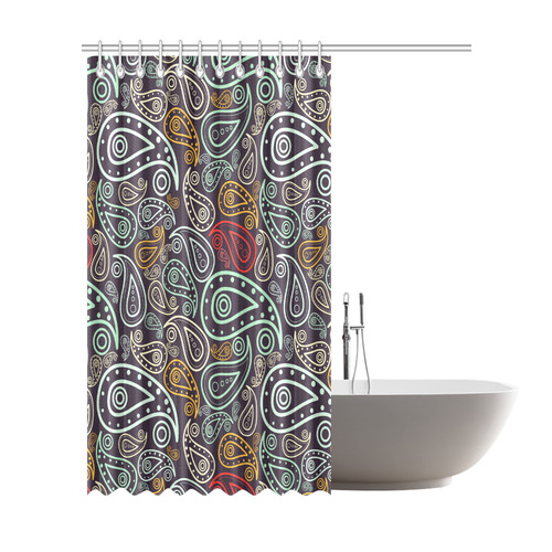 colorful paisley Shower Curtain 72"x84"