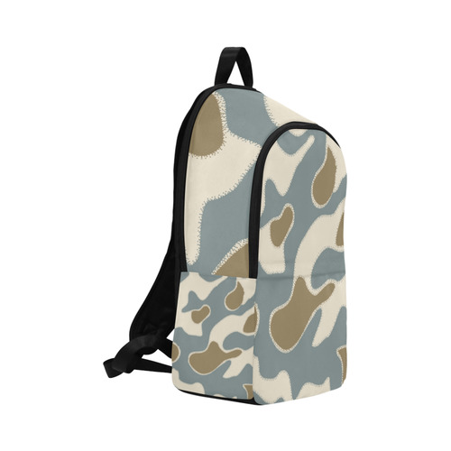 white  brown blue Camouflage Fabric Backpack for Adult (Model 1659)