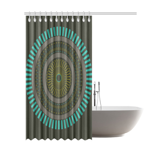 circle zen mandalas Shower Curtain 69"x84"