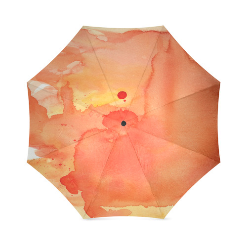 orange yellow watercolor Foldable Umbrella (Model U01)