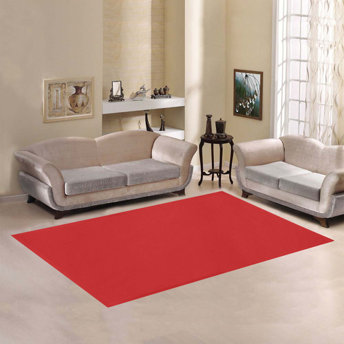 Fiery Red Area Rug7'x5'