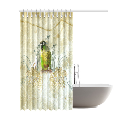 Sweet parrot with floral elements Shower Curtain 69"x84"