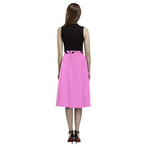 Luxury designers Skirt with Mandala / PINK BLUE Aoede Crepe Skirt (Model D16)