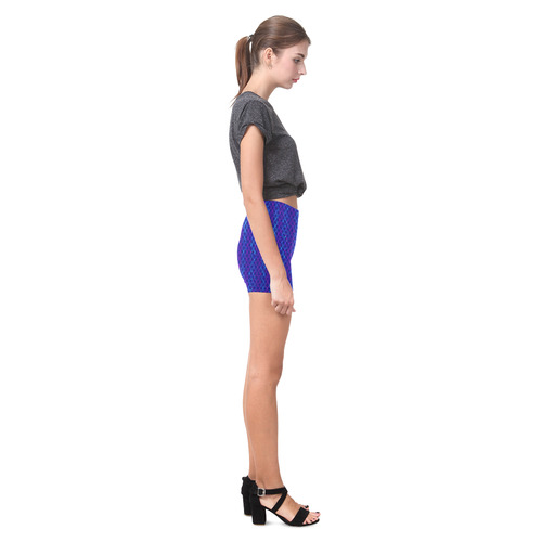 Scissor Stripes - Blue and Purple Briseis Skinny Shorts (Model L04)
