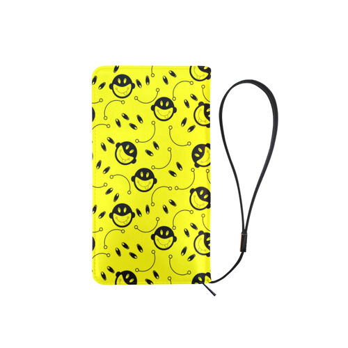monkey tongue out on yellow Men's Clutch Purse （Model 1638）