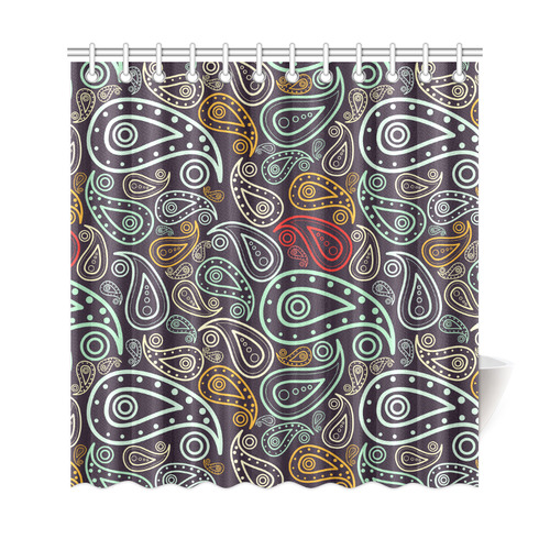 colorful paisley Shower Curtain 69"x72"