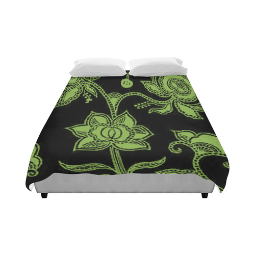 Greenery Floral Duvet Cover 86"x70" ( All-over-print)