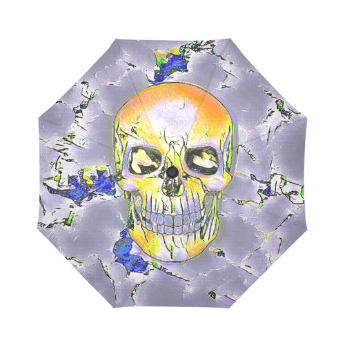 funny Color Skull F by JamColors Auto-Foldable Umbrella (Model U04)