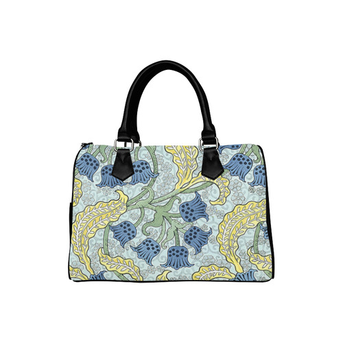 Blue Yellow Art Deco Floral