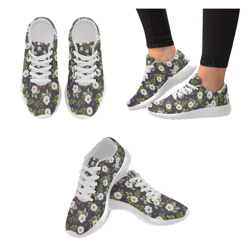 Majestic Flower Pattern Women’s Running Shoes (Model 020)