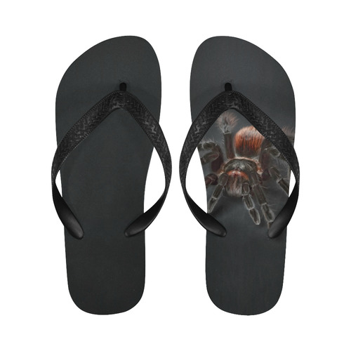 Tarantel Spider Painting Flip Flops for Men/Women (Model 040)