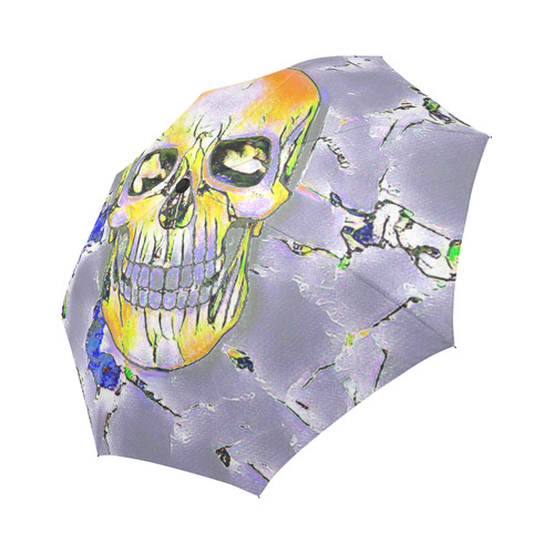 funny Color Skull F by JamColors Auto-Foldable Umbrella (Model U04)