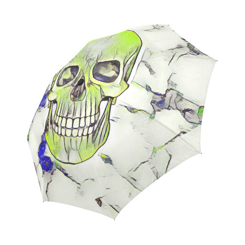 funny Color Skull A by JamColors Auto-Foldable Umbrella (Model U04)