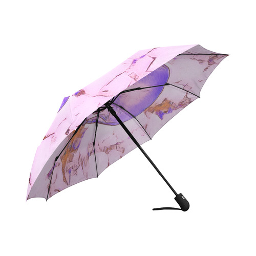 funny Color Skull C by JamColors Auto-Foldable Umbrella (Model U04)