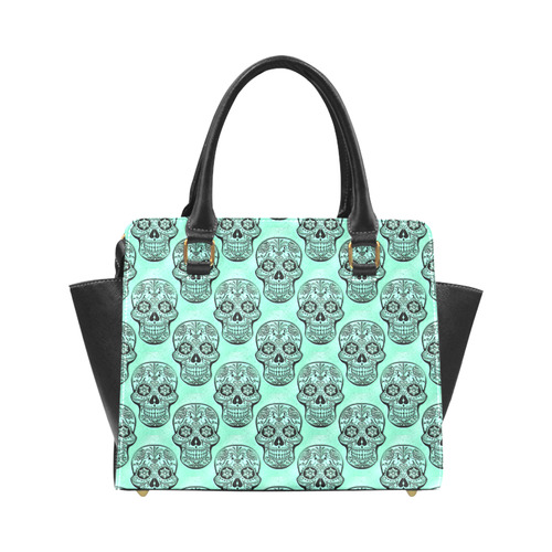 Skull20170515_by_JAMColors Rivet Shoulder Handbag (Model 1645)