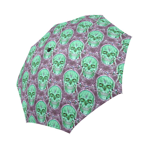funny skull pattern C by JamColors Auto-Foldable Umbrella (Model U04)