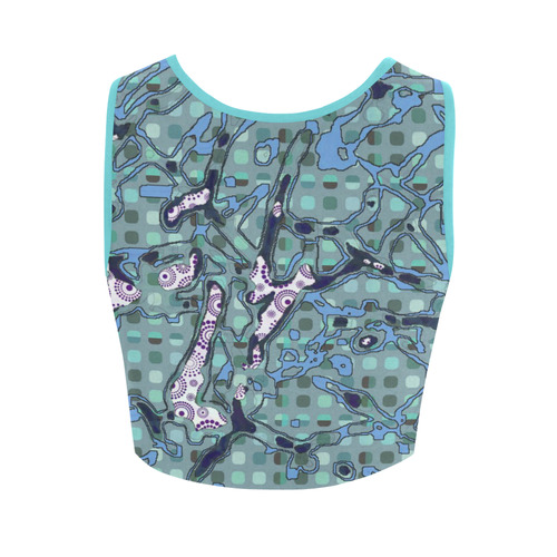 Abstract Pattern Mix 6A by FeelGood Women's Crop Top (Model T42)