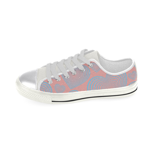 abstract  heart Women's Classic Canvas Shoes (Model 018)