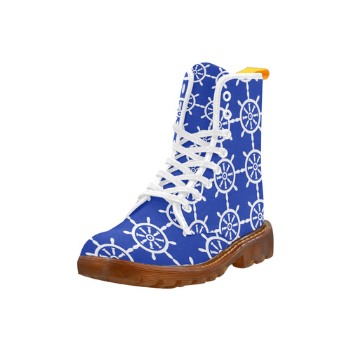 Ship Wheel Blue Martin Boots For Women Model 1203H