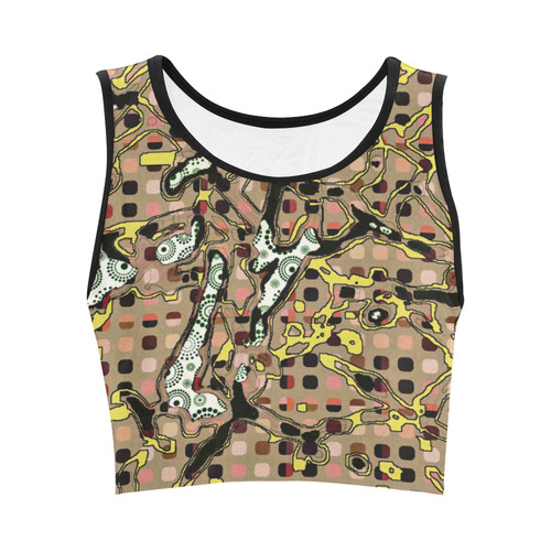 Abstract Pattern Mix 6B by FeelGood Women's Crop Top (Model T42)