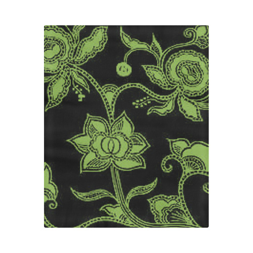 Greenery Floral Duvet Cover 86"x70" ( All-over-print)