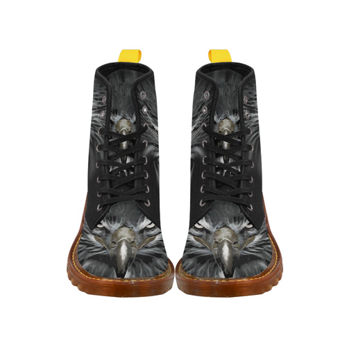 Strong EAGLE Face black Martin Boots For Men Model 1203H