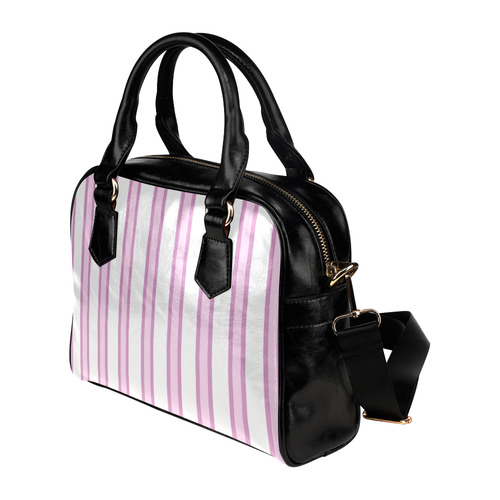 Pink Stripes Shoulder Handbag (Model 1634)