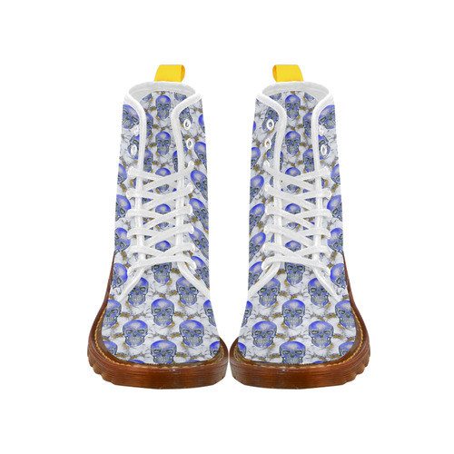 funny skull pattern B by JamColors Martin Boots For Women Model 1203H